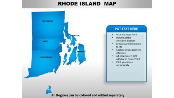 Editable Usa Rhode Island State PowerPoint Maps