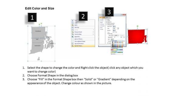 Editable Usa Rhode Island State PowerPoint Maps