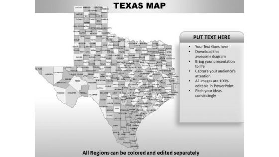 Editable Usa Texas State PowerPoint Maps