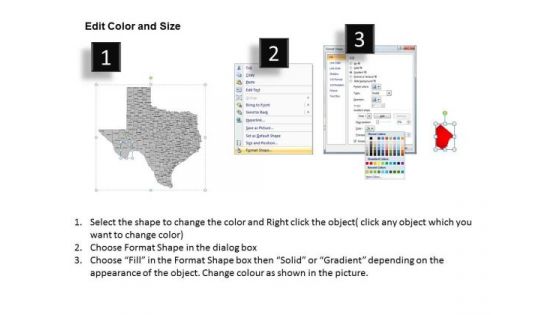 Editable Usa Texas State PowerPoint Maps