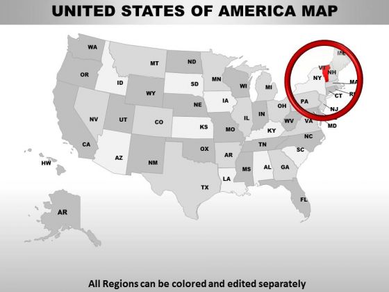 Editable Usa Vermont State PowerPoint Maps