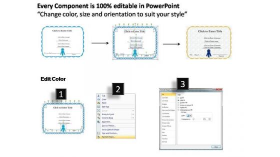 Education Achievement Certificate PowerPoint Templates