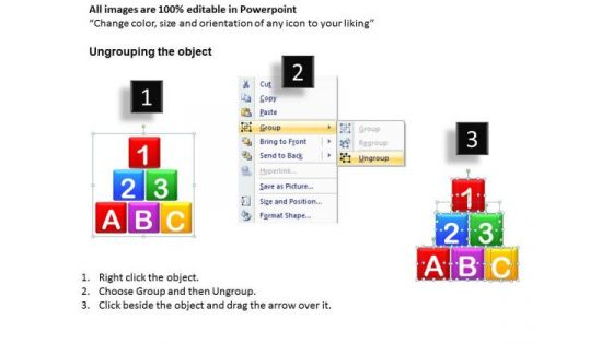 Education Building Blocks With 1 2 3 A B C Text PowerPoint Slide Templates