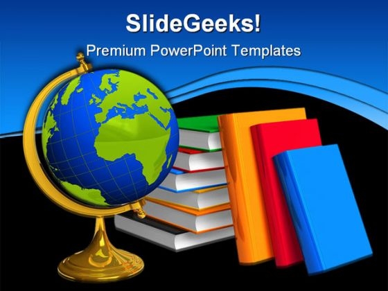 Education Concept Globe PowerPoint Template 0810