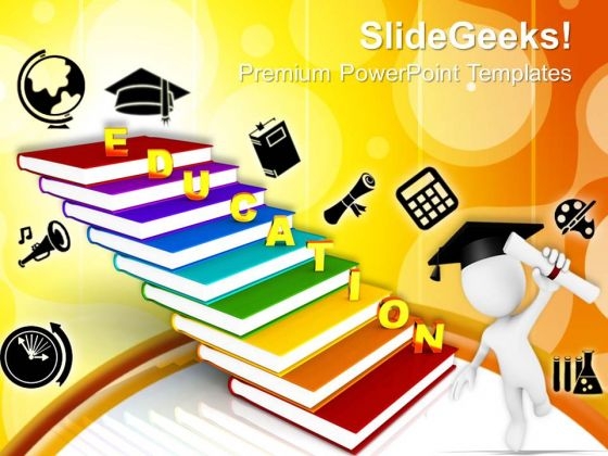Education On Book As Staircase Future PowerPoint Templates And PowerPoint Themes 0912