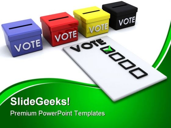 Election Ballot Box Government PowerPoint Templates And PowerPoint Backgrounds 0311