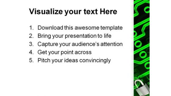 Electronic Lock Security PowerPoint Themes And PowerPoint Slides 0611
