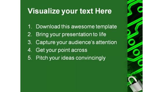 Electronic Lock Security PowerPoint Themes And PowerPoint Slides 0611