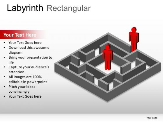 Element Labyrinth Rectangular PowerPoint Slides And Ppt Diagram Templates
