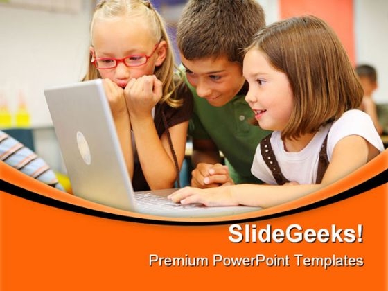 Elementary School Students Education PowerPoint Templates And PowerPoint Backgrounds 0511