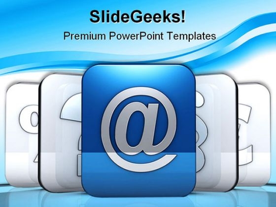 Email Symbol Communication PowerPoint Template 0810