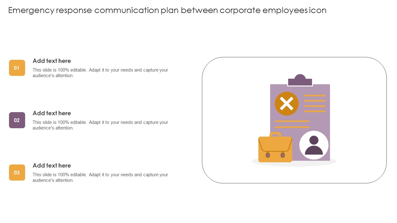 Emergency Response Communication Plan Between Corporate Employees Icon Demonstration Pdf