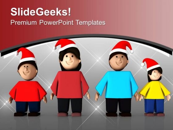 Enjoy Christmas Holiday With Family PowerPoint Templates Ppt Backgrounds For Slides 0613