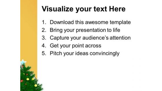 Enjoy Christmas With Christmas Tree PowerPoint Templates Ppt Backgrounds For Slides 0513