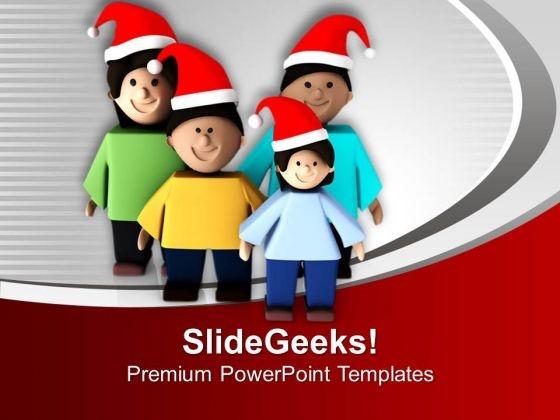 Enjoy Christmas With Family PowerPoint Templates Ppt Backgrounds For Slides 0613