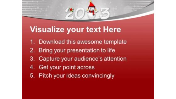 Enjoy Snow This New Year PowerPoint Templates Ppt Backgrounds For Slides 0513