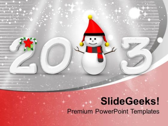 Enjoy Snow This New Year PowerPoint Templates Ppt Backgrounds For Slides 0513