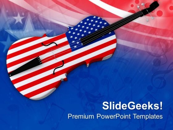 Enjoy The Music This Independence Day PowerPoint Templates Ppt Backgrounds For Slides 0713