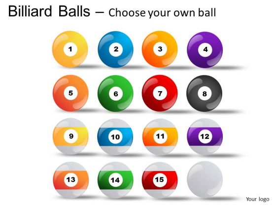 Entertainment Billiard Balls With Cue PowerPoint Slides And Ppt Diagram Templates
