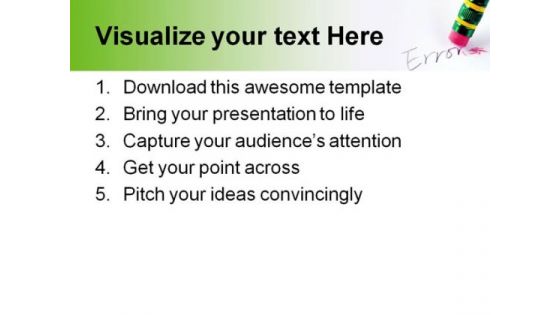 Erase Error Metaphor PowerPoint Templates And PowerPoint Backgrounds 0611