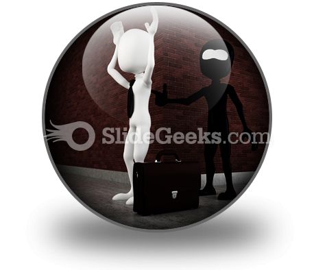 Evil Criminal Robbing PowerPoint Icon C