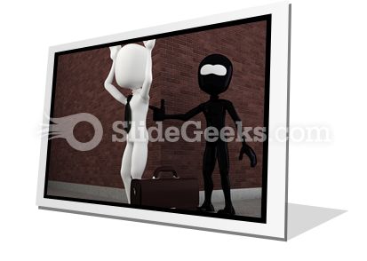 Evil Criminal Robbing PowerPoint Icon F