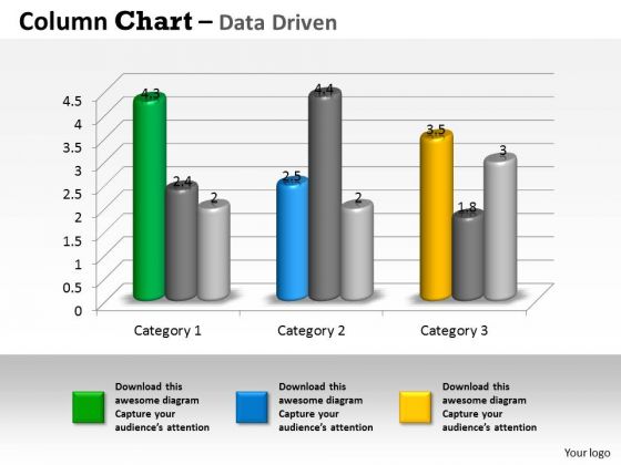 Examples Of Data Analysis Market 3d Business Trend Series Chart PowerPoint Templates