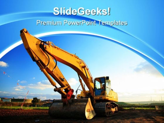 Excavator Construction PowerPoint Themes And PowerPoint Slides 0611