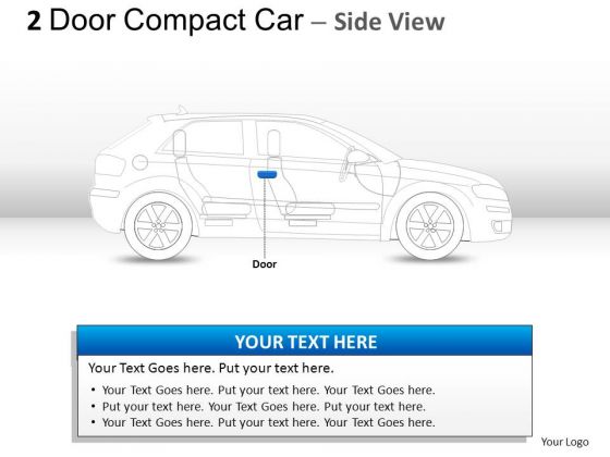Expensive 2 Door Blue Car Side PowerPoint Slides And Ppt Diagram Templates
