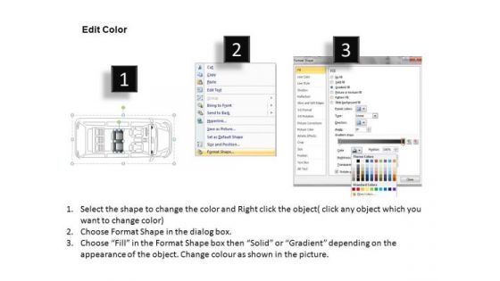 Expensive Blue Minivan Top View PowerPoint Slides And Ppt Diagram Templates
