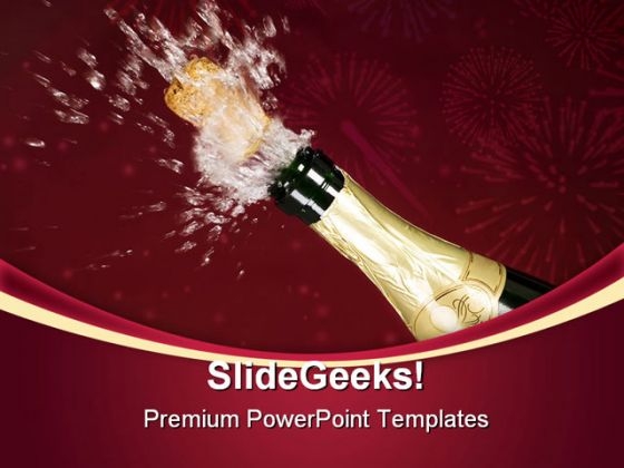 Explosion Of Champagne Success PowerPoint Templates And PowerPoint Backgrounds 0611