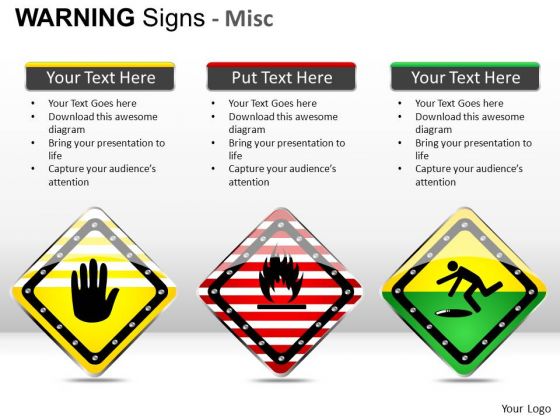 Explosive Warning Signs PowerPoint Slides And Ppt Diagram Templates