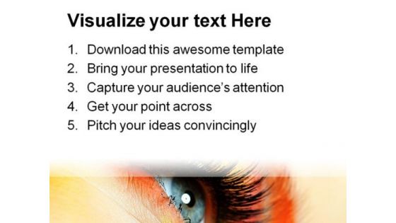 Eye Fashion Beauty PowerPoint Template 0910