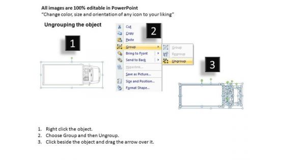 Facilities Red Truck Top View PowerPoint Slides And Ppt Diagram Templates