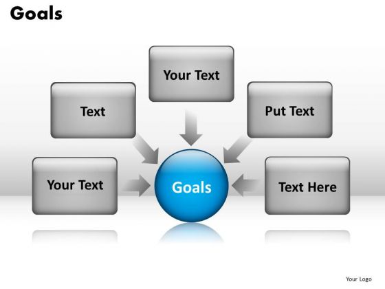 Factors Leading To Business Goals Text Boxes PowerPoint Templates Ppt Slides