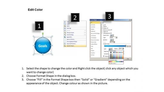 Factors Leading To Business Goals Text Boxes PowerPoint Templates Ppt Slides