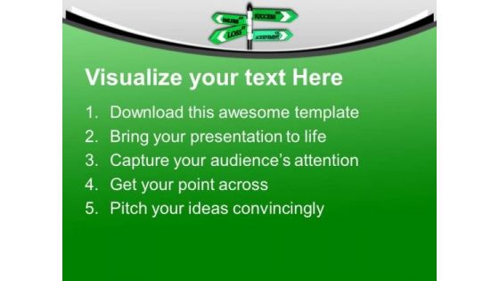 Failure Loss Success Achievement Signboard PowerPoint Templates Ppt Backgrounds For Slides 0213