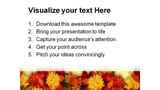 Fall Leaves Beauty PowerPoint Template 0610