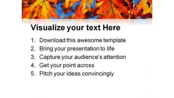 Fall Oak Leaves Nature PowerPoint Templates And PowerPoint Backgrounds 0511