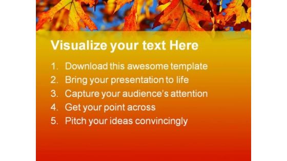 Fall Oak Leaves Nature PowerPoint Templates And PowerPoint Backgrounds 0511