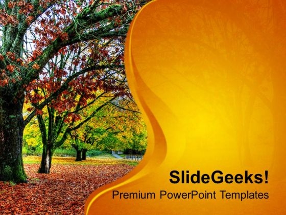 Fall Of Leaves In Autumn PowerPoint Templates Ppt Backgrounds For Slides 0513