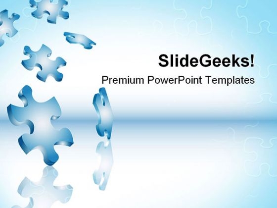 Falling Puzzle Pieces Business PowerPoint Templates And PowerPoint Backgrounds 0611