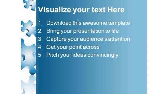 Falling Puzzle Pieces Business PowerPoint Themes And PowerPoint Slides 0611