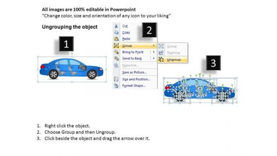 Family Blue Family Car PowerPoint Slides And Ppt Diagram Templates