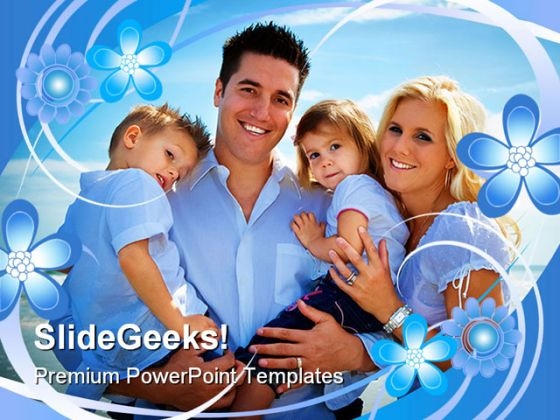 Family Frame Holidays PowerPoint Background And Template 1210