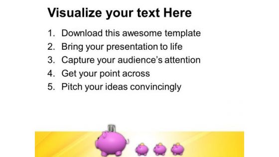 Family Of Piggy Banks Finance PowerPoint Templates And PowerPoint Themes 1012