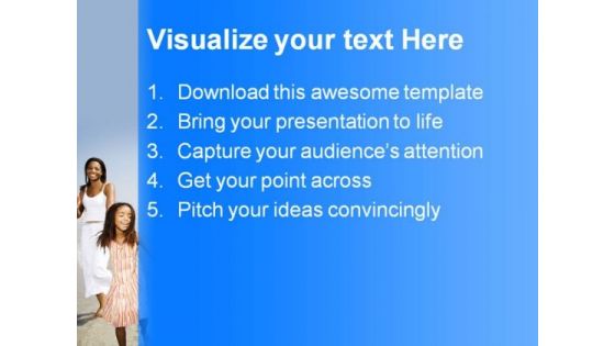 Family On Beach Vacation PowerPoint Themes And PowerPoint Slides 0511