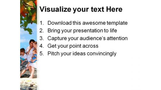 Family On Vacation Beach PowerPoint Themes And PowerPoint Slides 0511