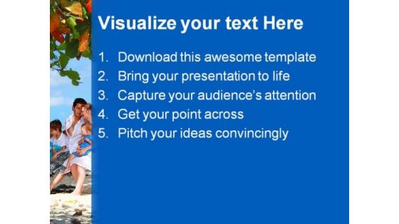 Family On Vacation Beach PowerPoint Themes And PowerPoint Slides 0511