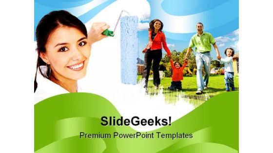 Family People PowerPoint Template 0810